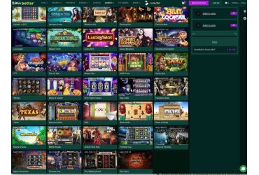 spinbetter casino slots selection