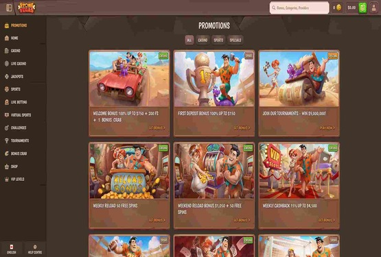 Stonevegas casino promotions page