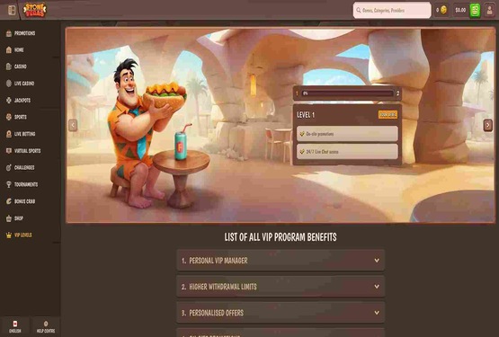 Stonevegas casino vip page