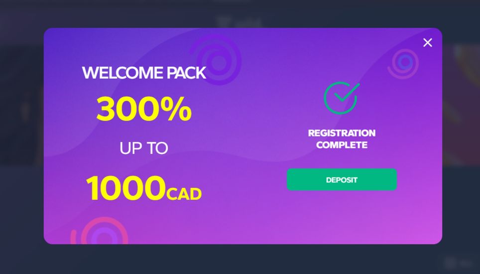 Screenshot showing step 3 of the Wild Tornado Casino registration process