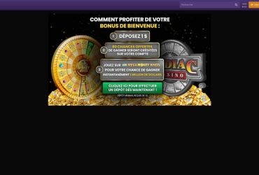 Zodiac Casino - page promotionnelle