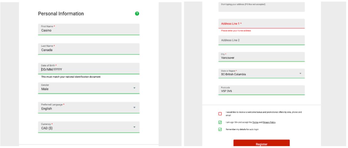 All Slots casino - registration step 4