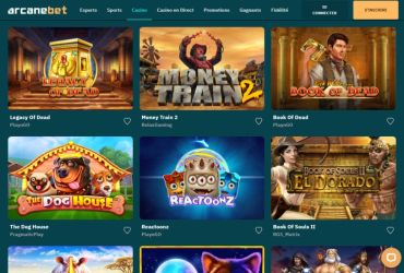 Arcanebet Casino - Jeux