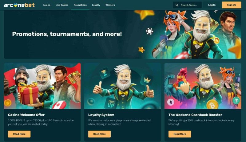 Arcanebet promotions