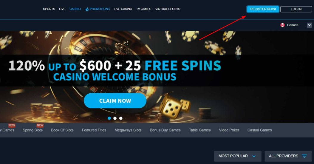 BetGlobal Casino - Step 1 of the registration process