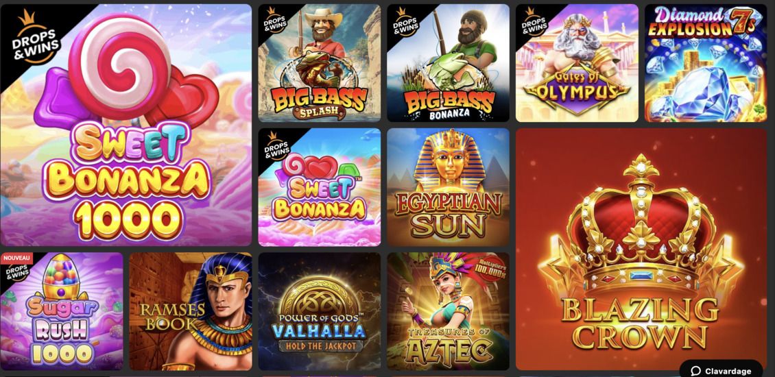 Bibliothèque des machines à sous du Casino Betonic