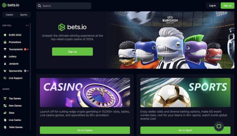 Bets io main page