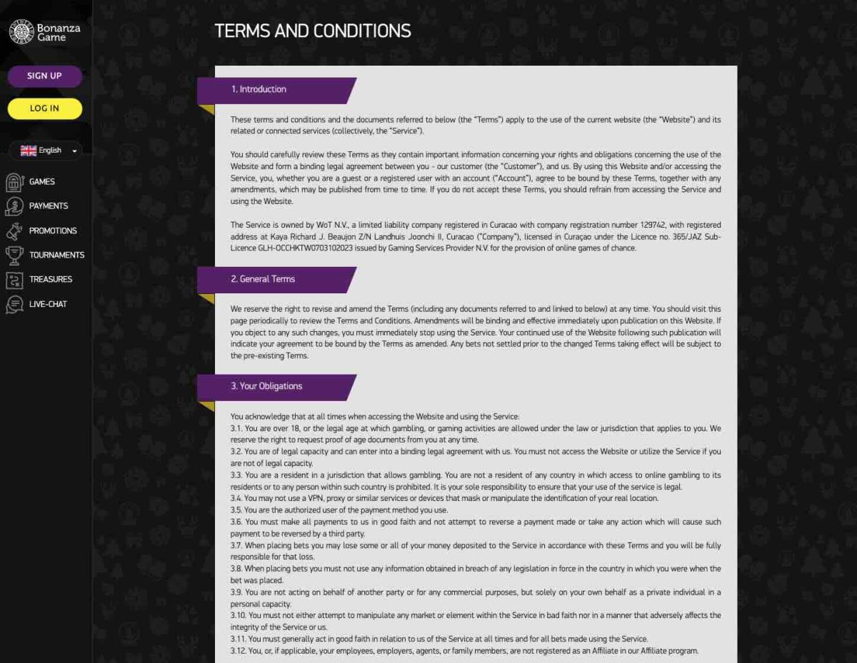 The payment section becomes accessible right after signing up. Fortunately, BonanzaGame Casino in Canada