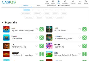 CasiGO - meilleures machines à sous