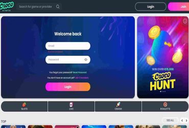 Crocoslots casino - main page