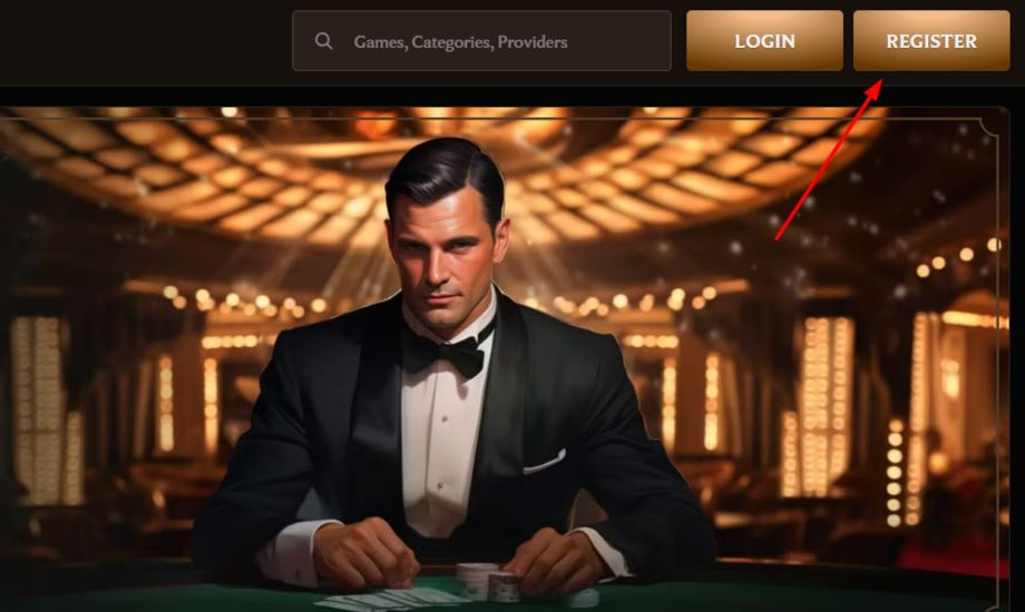 Image illustrating the first step of Crownplay Casino's registration process
