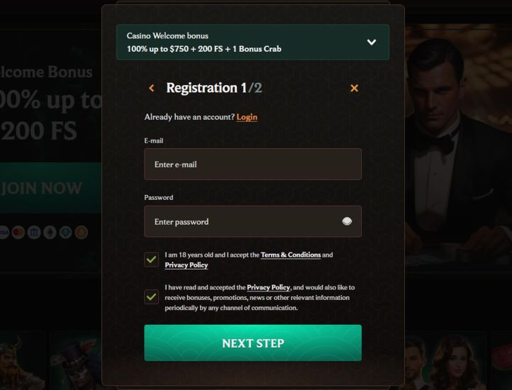 Image illustrating the third step of Crownplay Casino's registration process