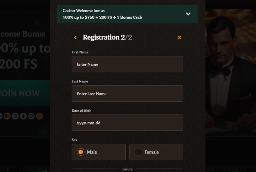 Image illustrating the fourth step of Crownplay Casino's registration process