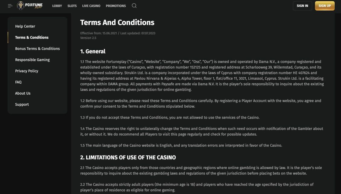 Our Personal Experience Registering at FortunePlay Casino.