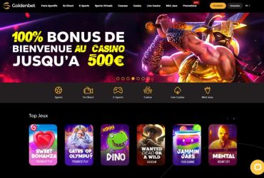GoldenBet casino - page d'accueil