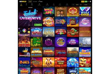 Gowild Casino features a comprehensive catalog of slot machines.