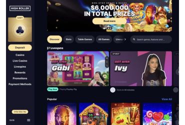 Highroller Casino Main Page