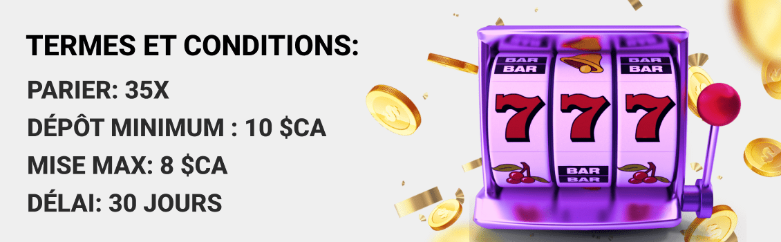 Termes et conditions du casino Jackpot City