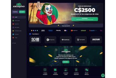 Jokersino - Page d'accueil