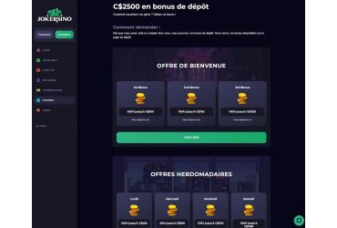 Jokersino - Page promotionnelle