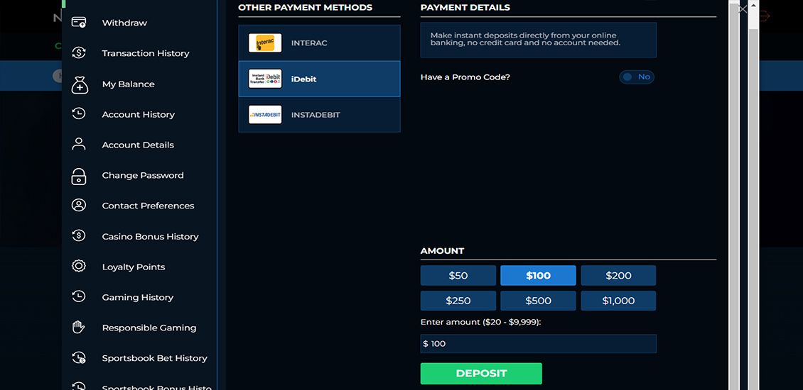 Step 5 in the registration process at NorthStar Casino