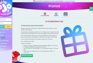 PlayOJO casino - page promotionnelle