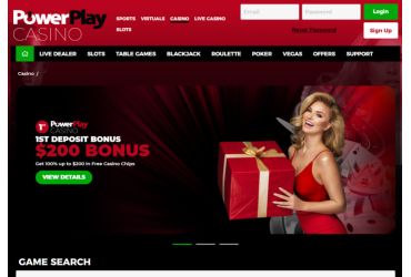 PowerPlay Casino - main page