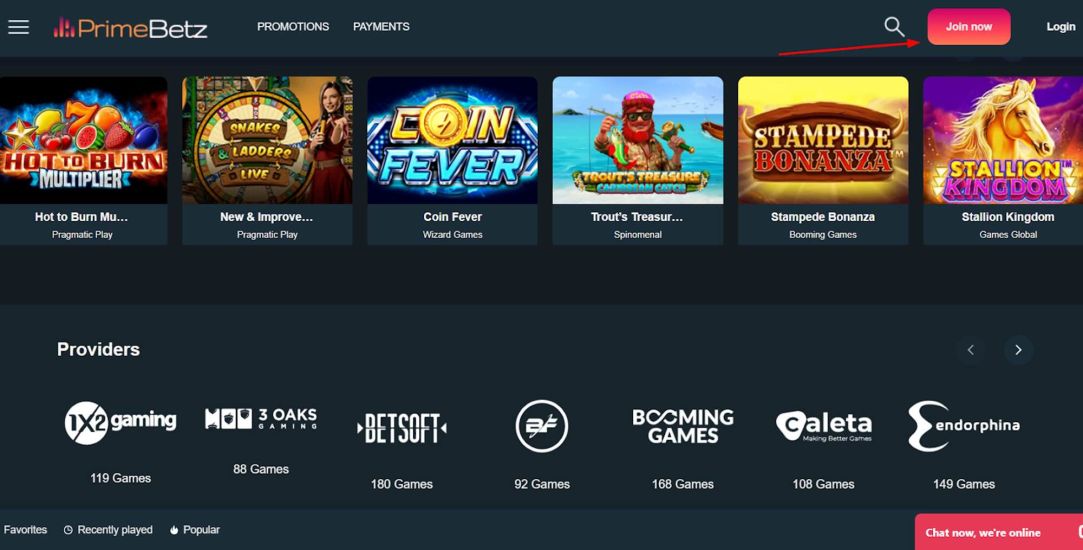 Screenshot illustrating the second step of the PrimeBetz Casino registration process.