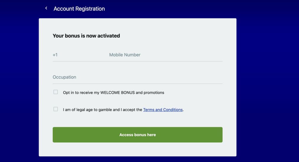 Quatro Casino registration process step 5