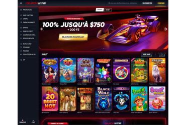 QuickWin - Page d'accueil