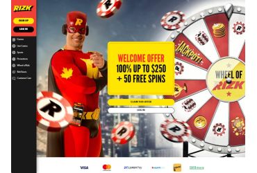 Rizk Casino - home page