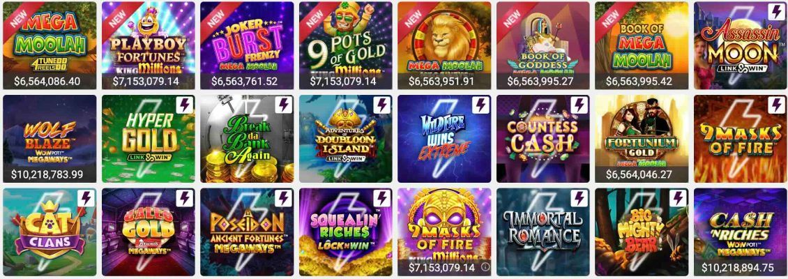 Overview of jackpot slot games at Ruby Fortune Casino
