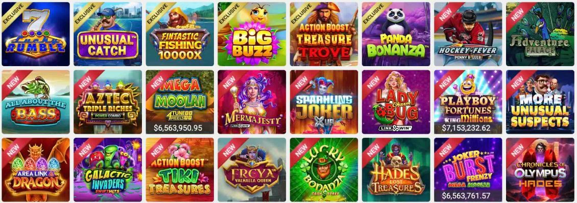 Overview of slot games available at Ruby Fortune Casino