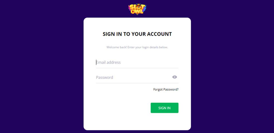 Screenshot depicting the third step of the SlotOwl Casino registration.