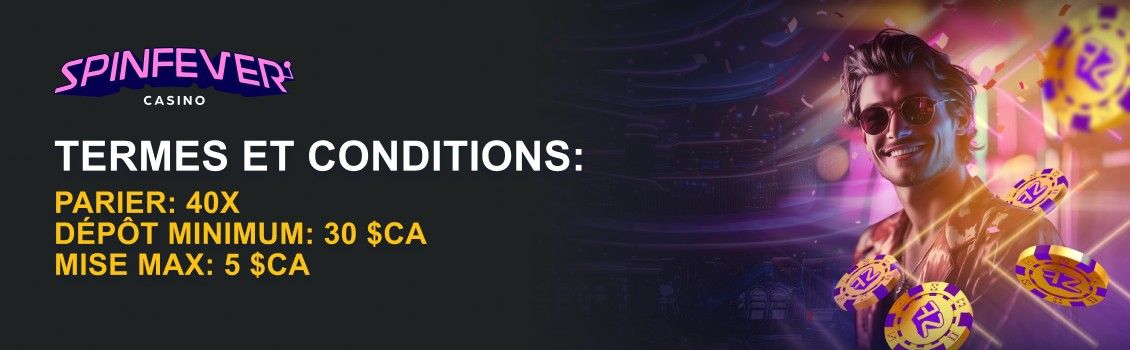 Conditions d'utilisation du casino SpinFever.