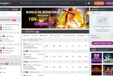 TonyBet casino - page d'accueil