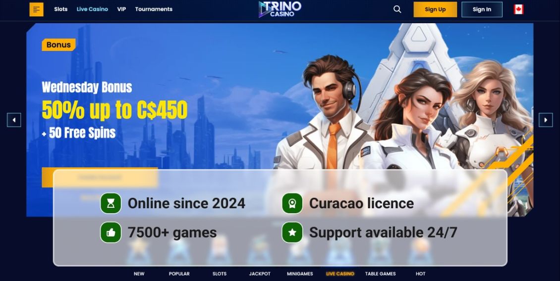 Image showcasing essential information about Trino Casino
