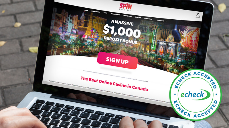 Spin Casino main page