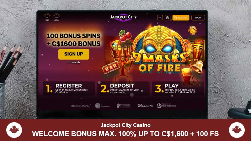 Jackpot City main page