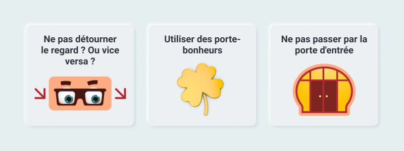 Utiliser des porte-bonheurs