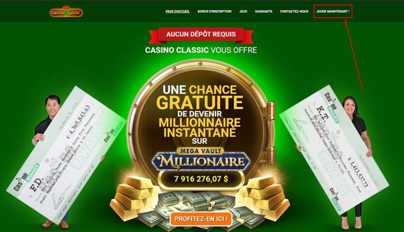 Dépôt avec American Express Étape 1