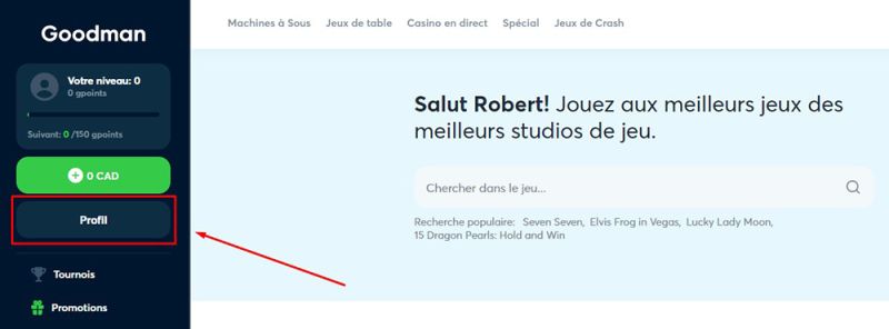 Retrait avec Bitcoin étape 1