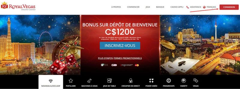 Dépôt avec iDebit Étape 1