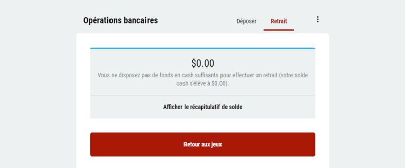 Retrait avec iDebit Étape 3