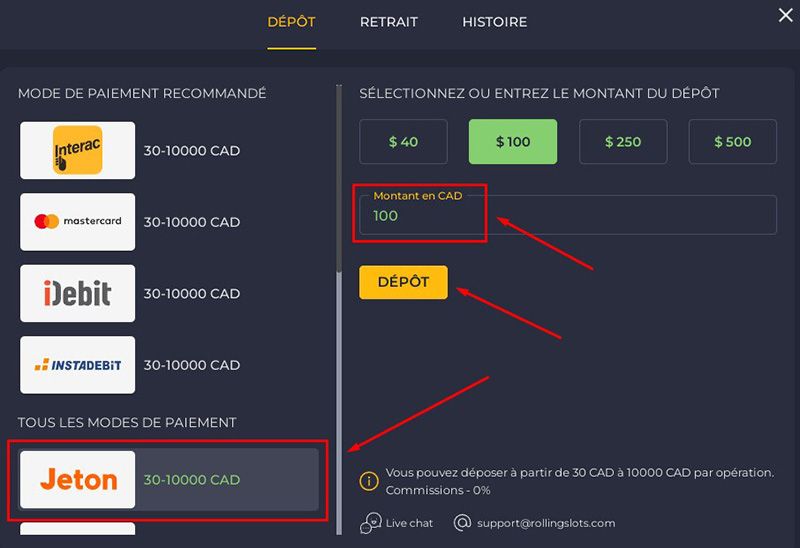 Sélectionnez votre mode de paiement préféré.