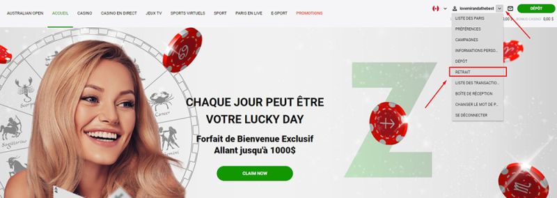 Dépôt avec Litecoin Étape 1