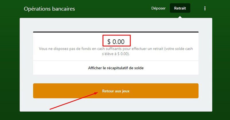 Retrait avec PaySafeCard Étape 3