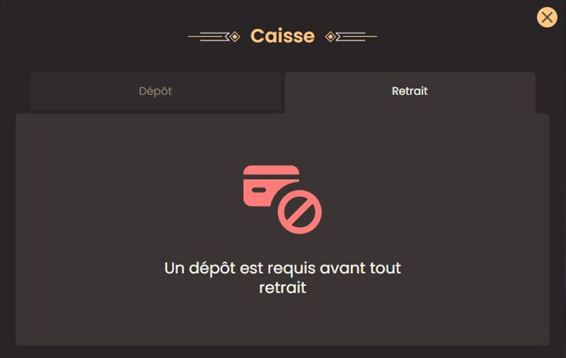 Retrait avec American Express Étape 3