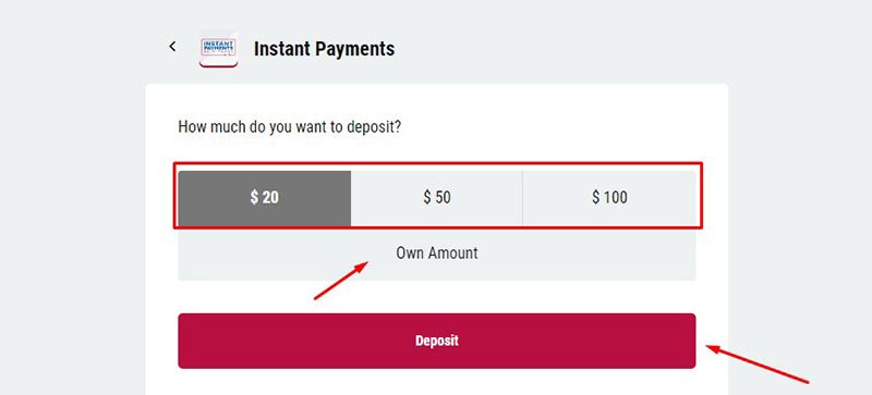 Deposit amount