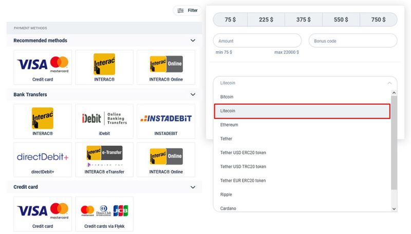 Litecoin payment method